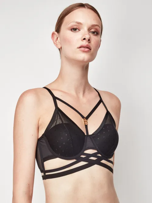 Sujetador bralette tiras en escote con foam - Image 3